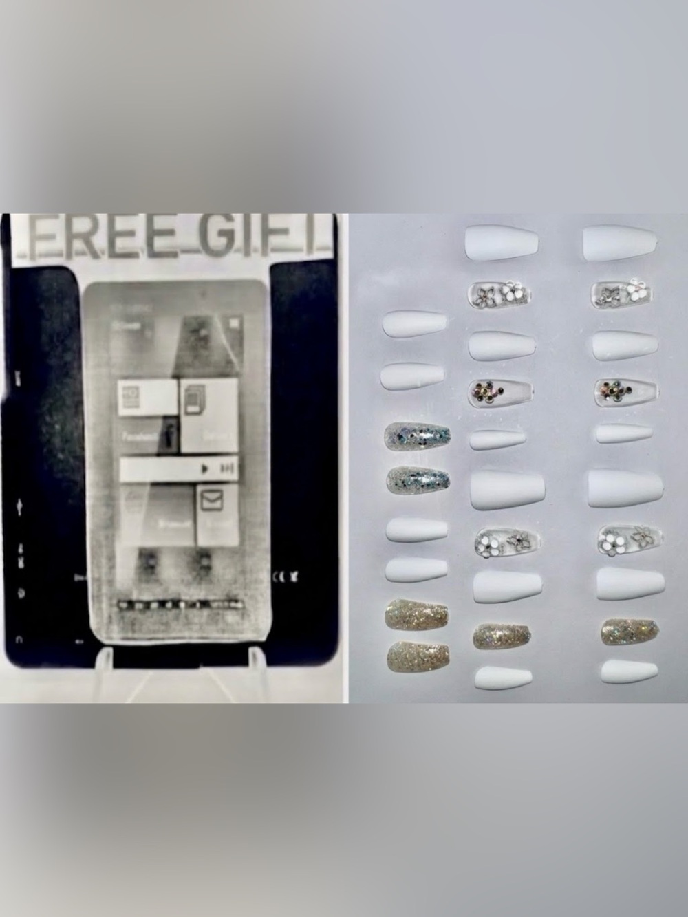 Look Beautiful 28pc press on nails fits medium and large